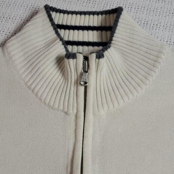 Tommy Hilfiger Vintage Embellished Embroidered Zippered Long Slv Sz XL Cardigan - Picture 3 of 10